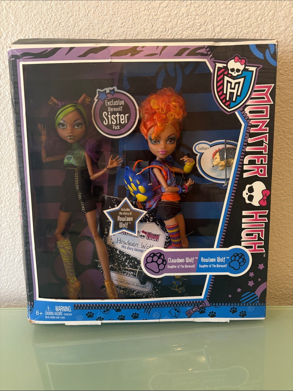 Rare 2011 Monster High Exclusive Werewolf Sister Pack w/Clawdeen & Howleen Wolf